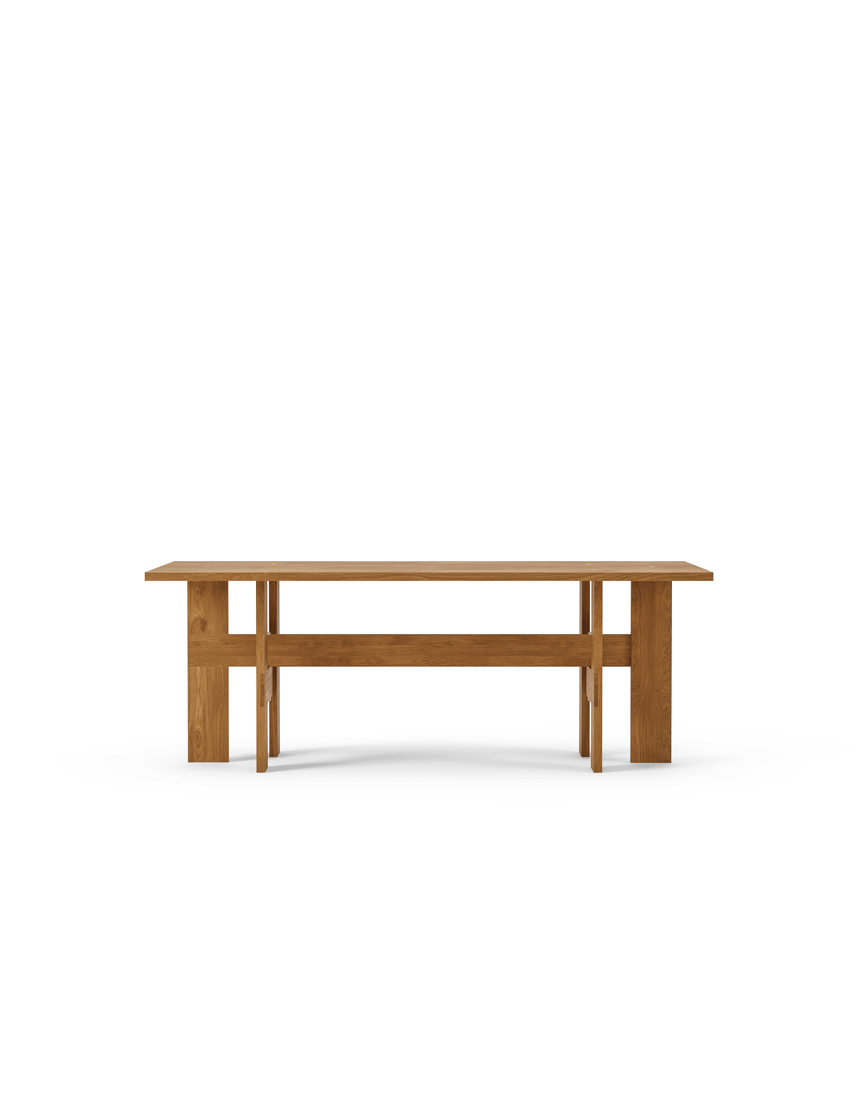 Mio Rectangular Table L200, Oiled Solid Oak, Oiled Oak