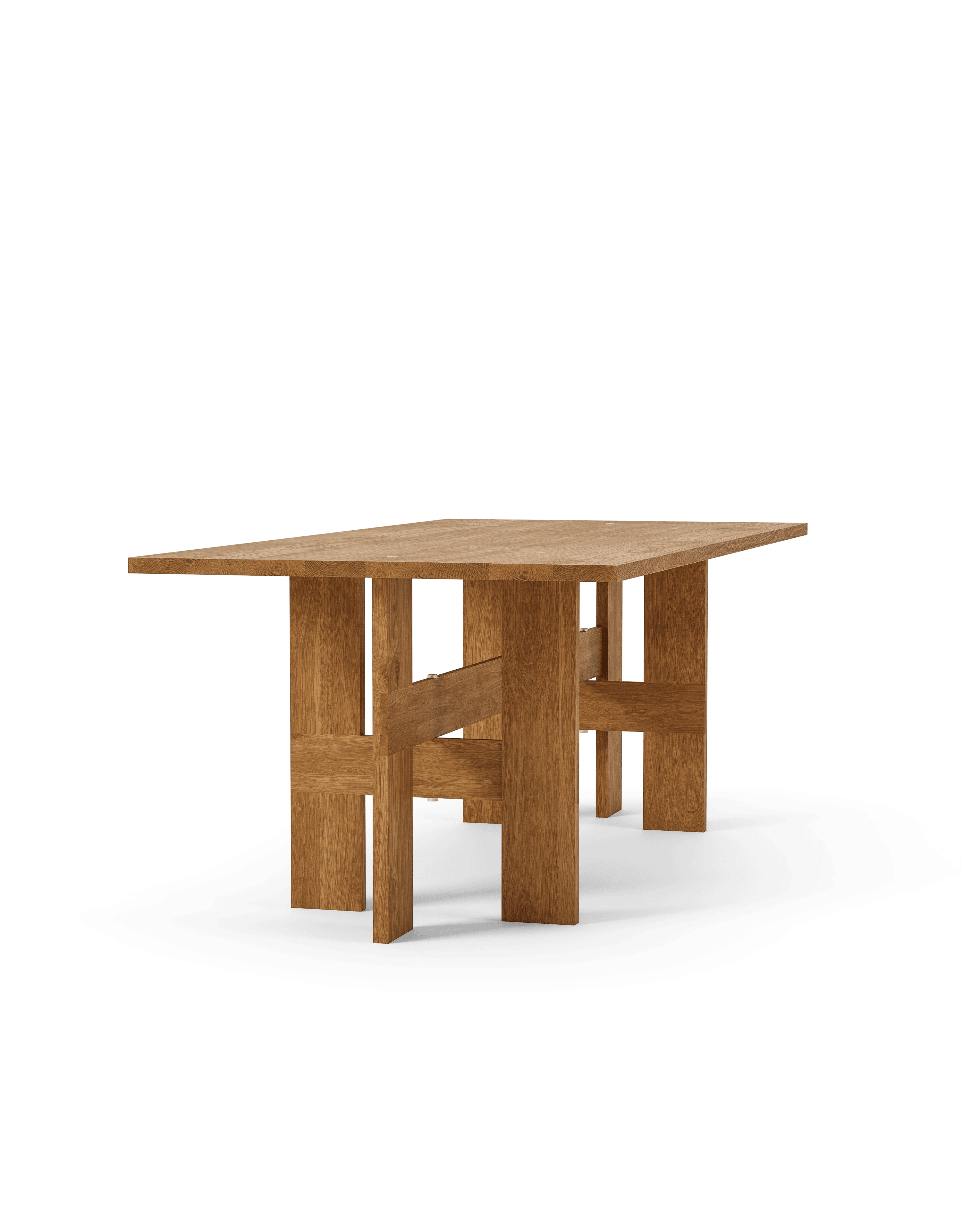 Mio Rectangular Table L200, Oiled Solid Oak, Oiled Oak