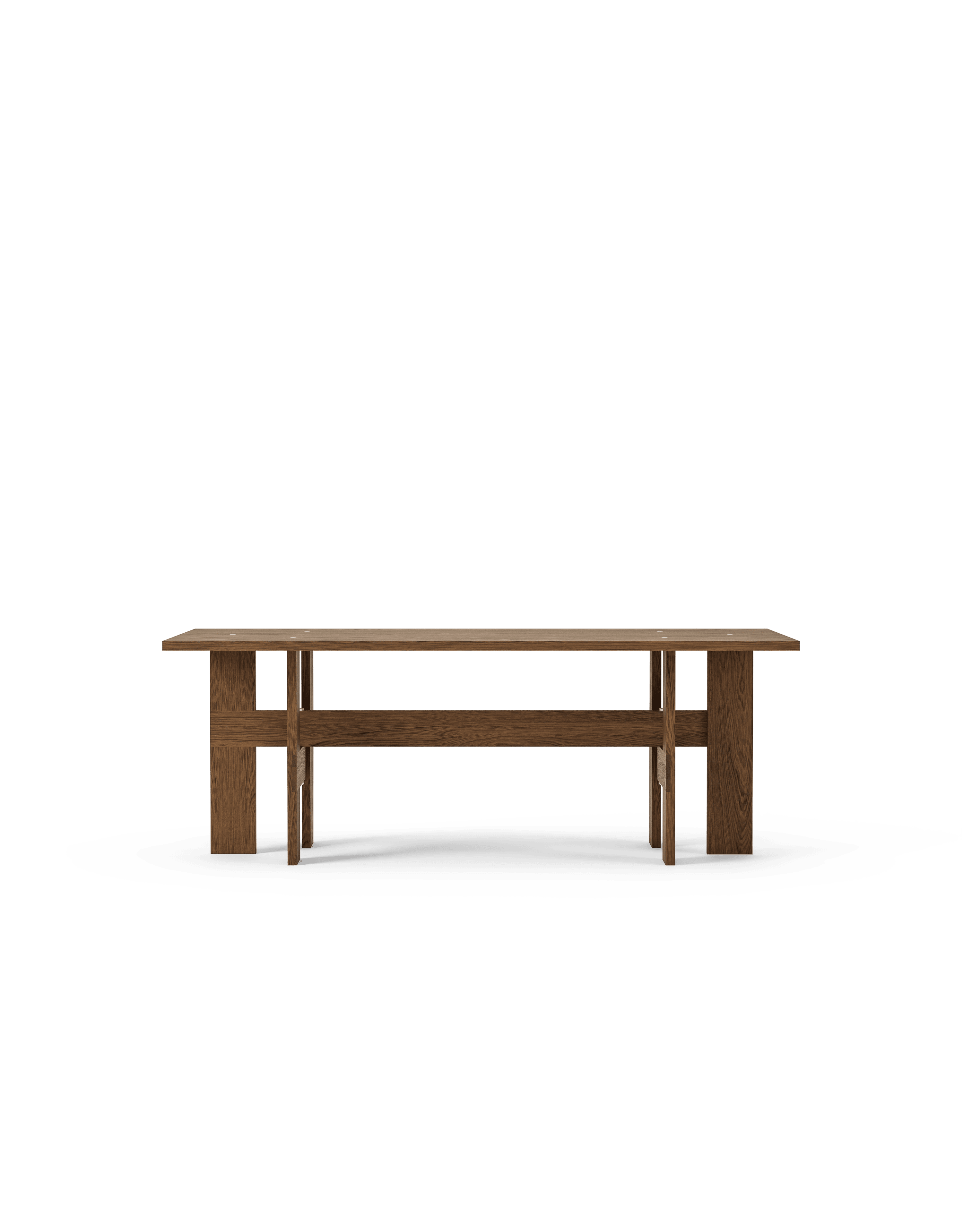 Mio Rectangular Table L200, Dark Stained Solid Oak, Stained Oak