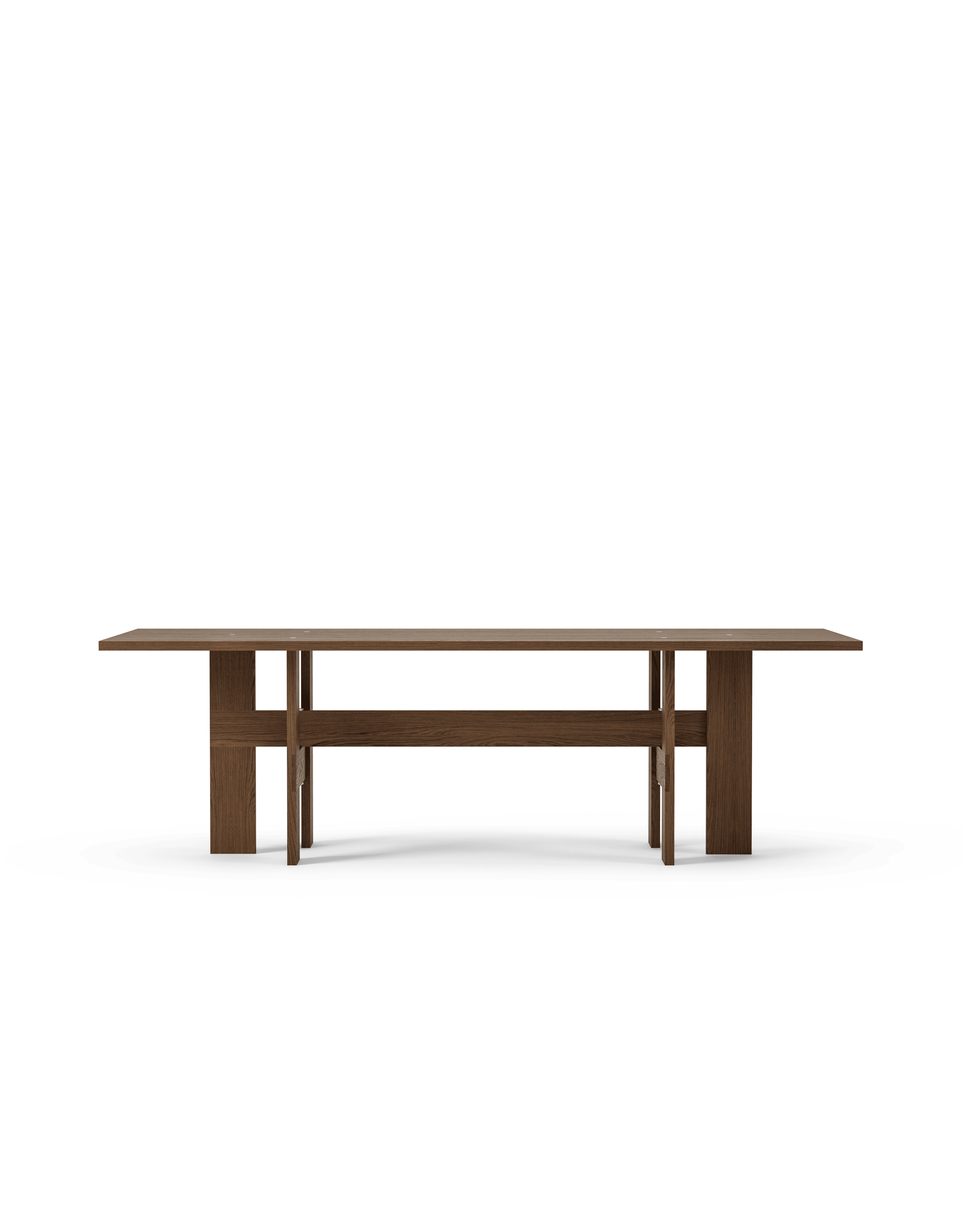 Mio Rectangular Table L240, Dark Stained Solid Oak, Stained Oak