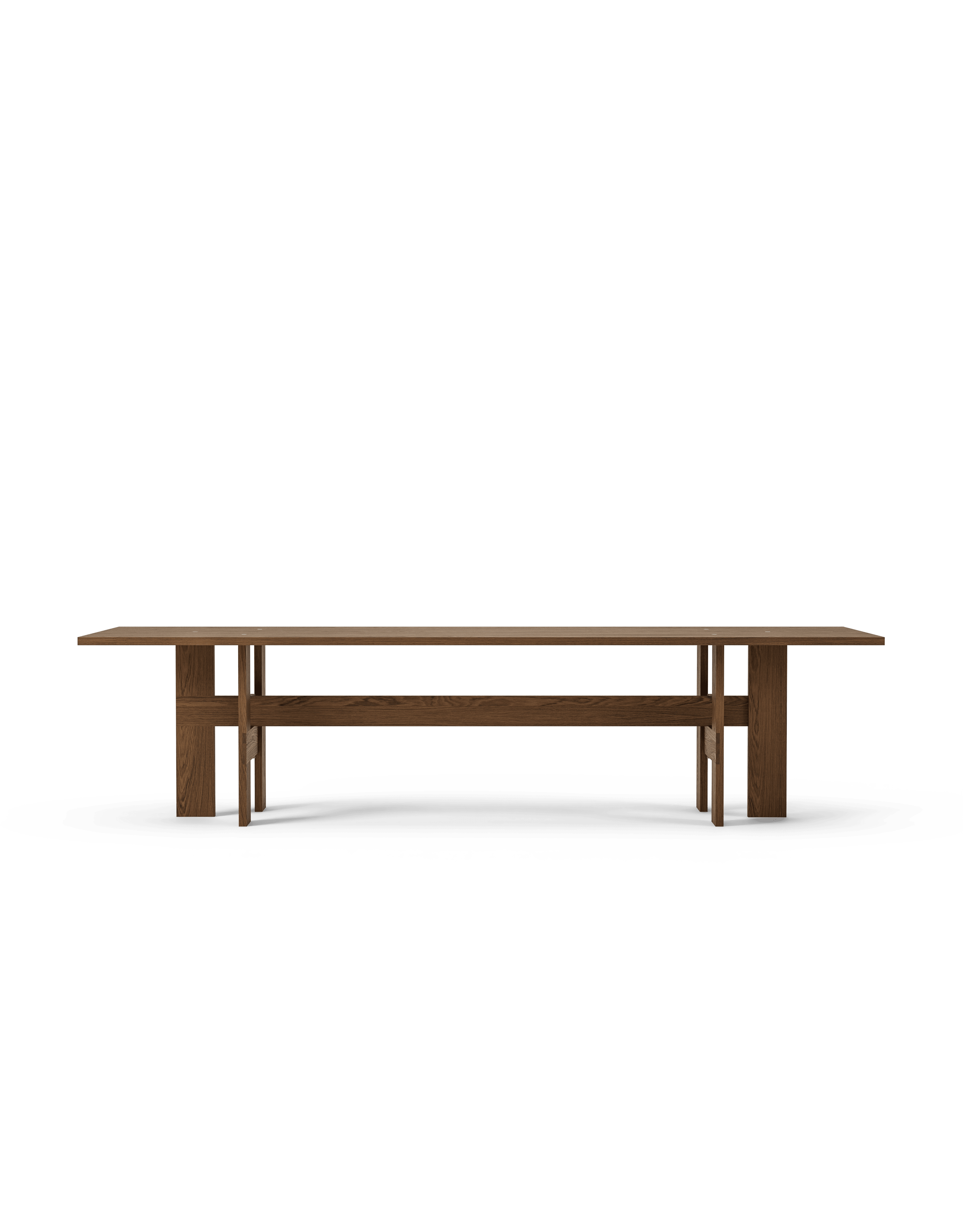 Mio Rectangular Table L300, Dark Stained Solid Oak, Stained Oak
