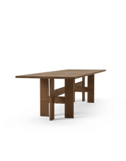 Mio Rectangular Table L300, Dark Stained Solid Oak, Stained Oak