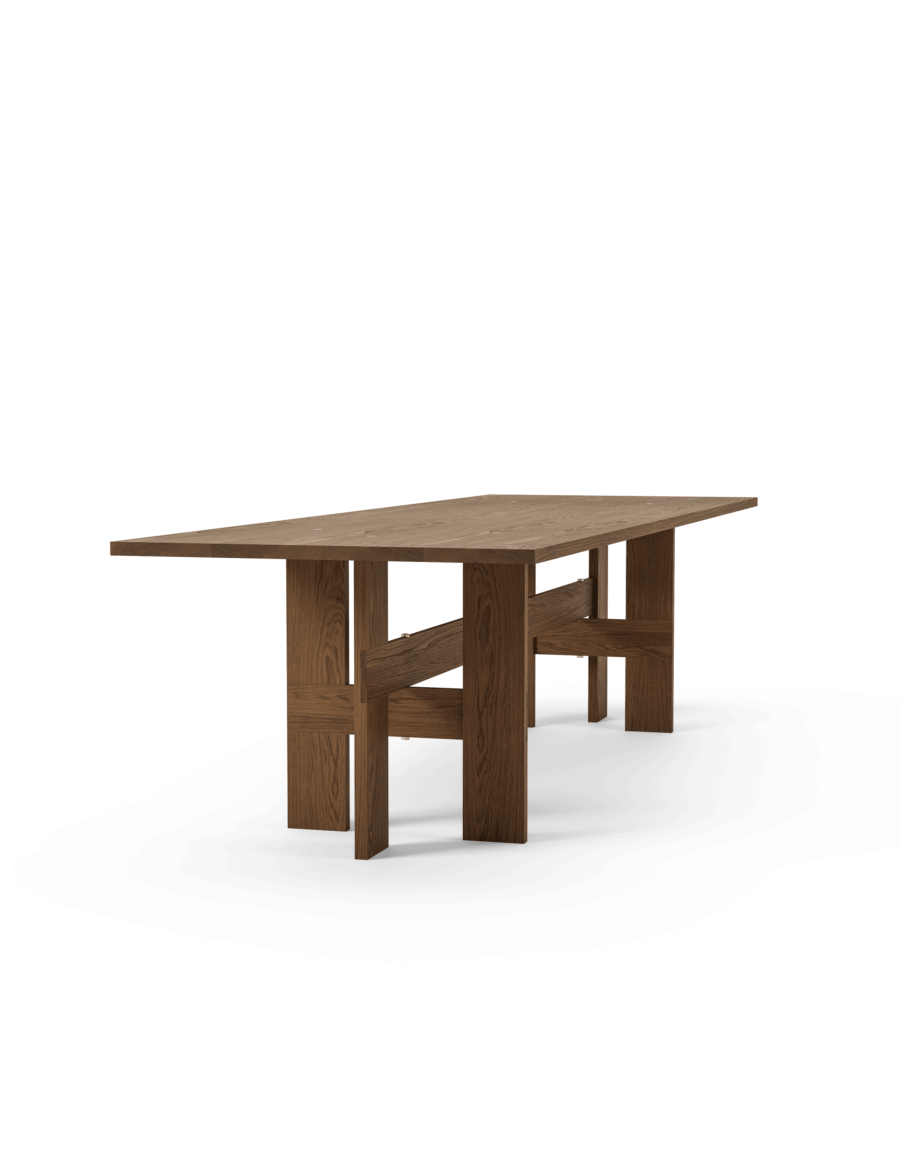 Mio Rectangular Table L300, Dark Stained Solid Oak, Stained Oak