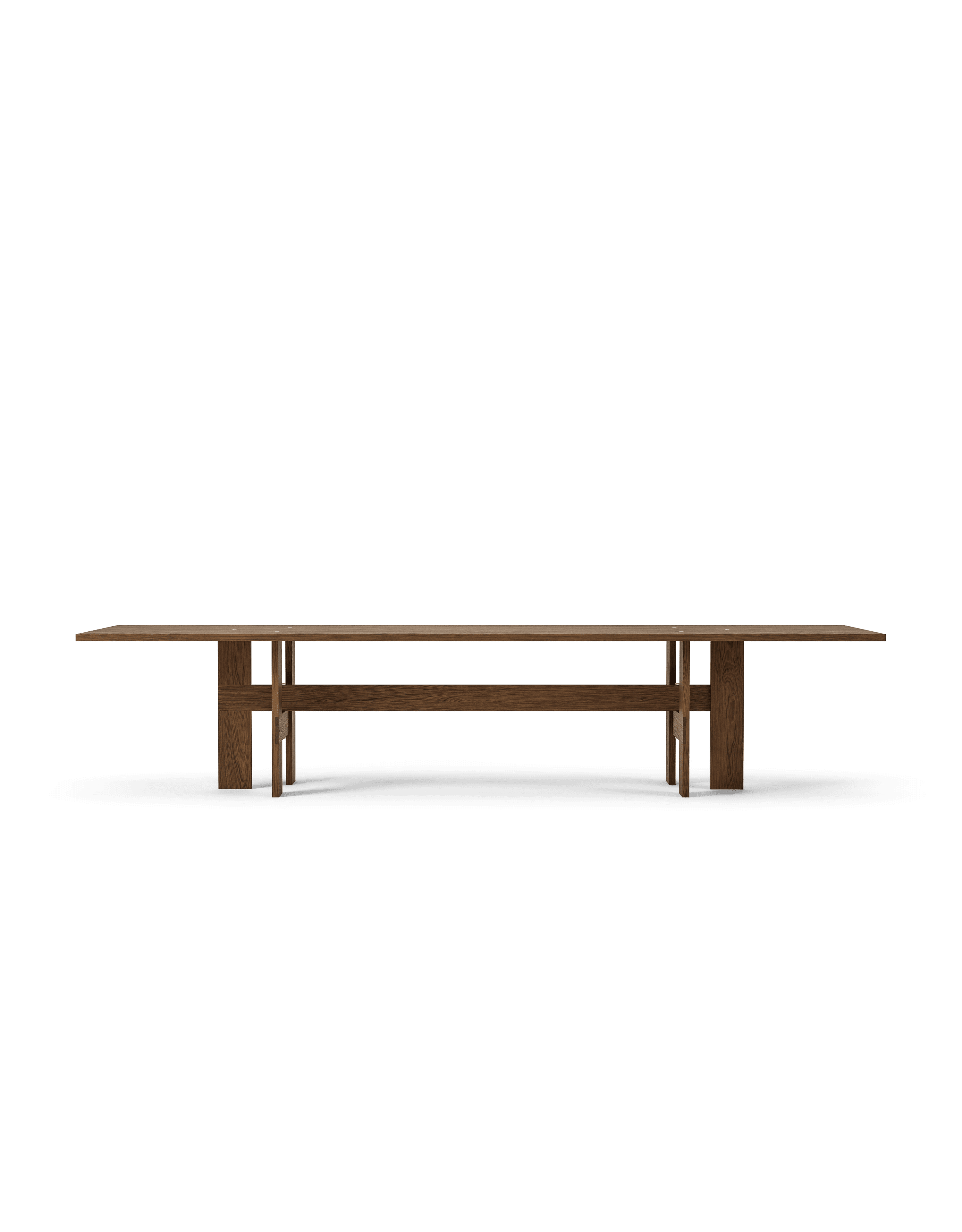 Mio Rectangular Table L350, Dark Stained Solid Oak, Stained Oak