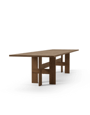 Mio Rectangular Table L350, Dark Stained Solid Oak, Stained Oak