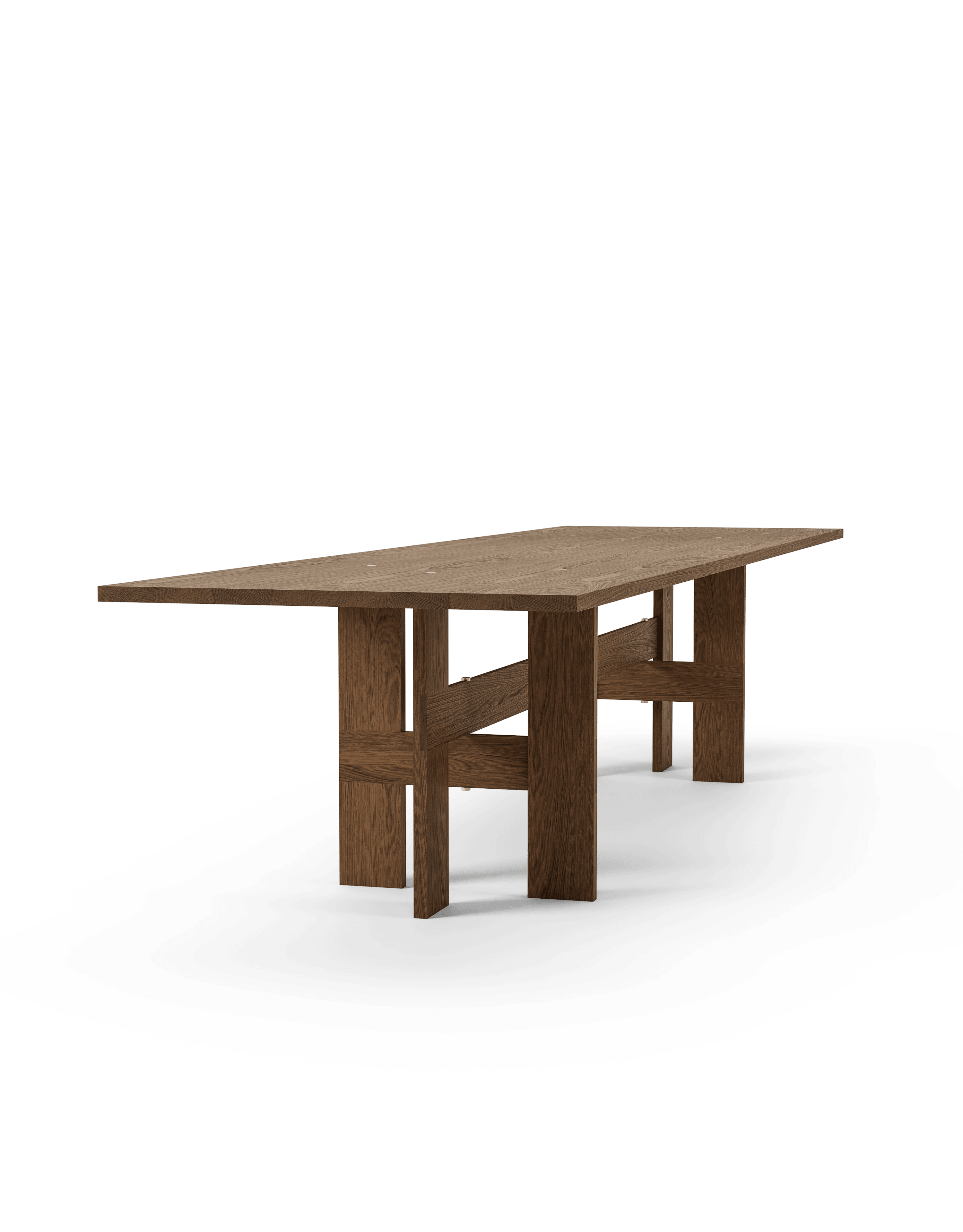 Mio Rectangular Table L350, Dark Stained Solid Oak, Stained Oak