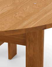 Mio Table Ø160, Oiled Solid Oak, Oiled Oak