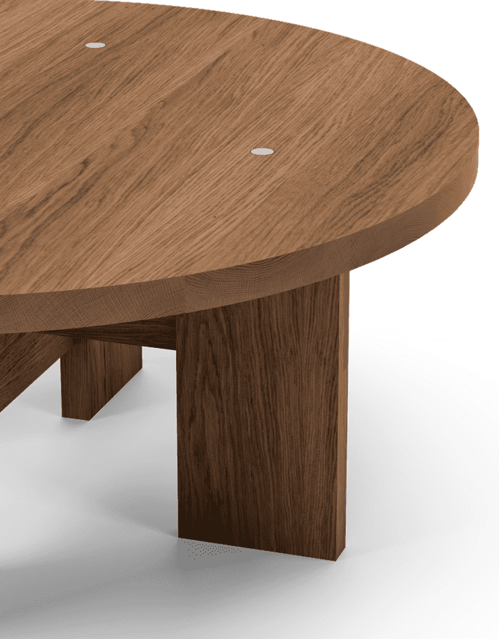 Mio Coffee Table Stained, Dark Stained Solid Oak, Stained Oak