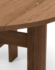 Mio Table Ø140, Dark Stained Solid Oak, Stained Oak