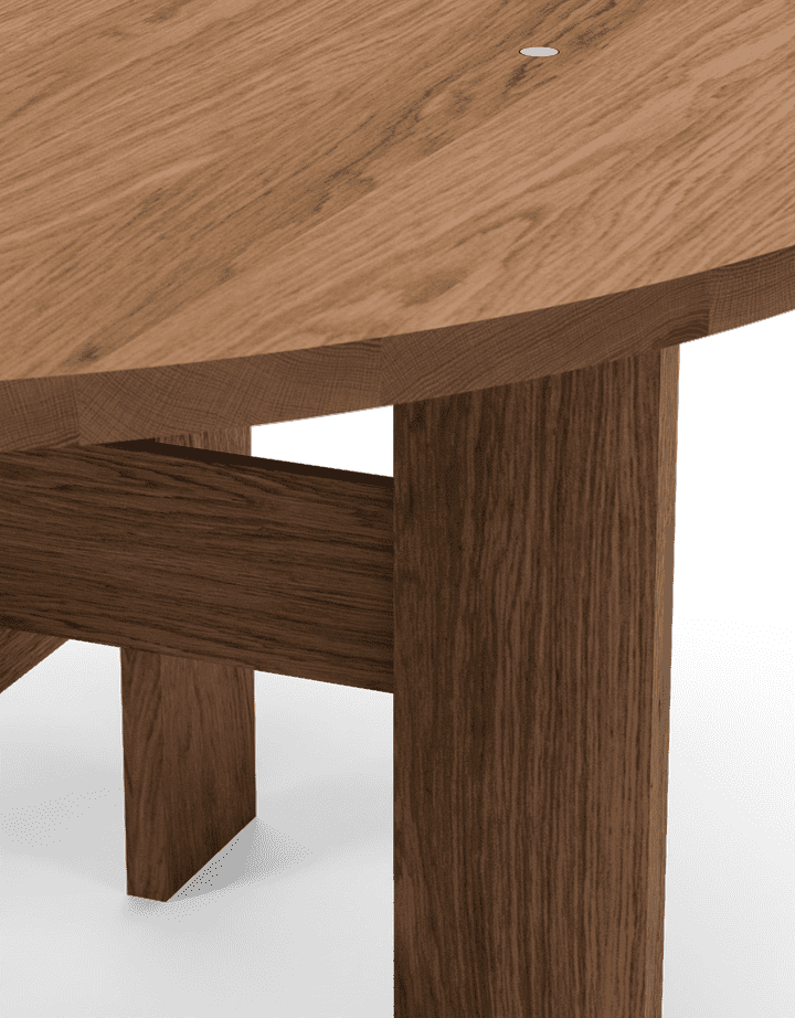 Mio Table Ø140, Dark Stained Solid Oak, Stained Oak