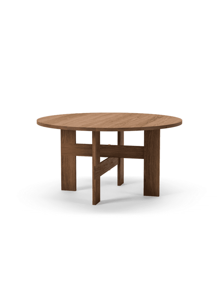 Mio Table Ø140, Dark Stained Solid Oak, Stained Oak