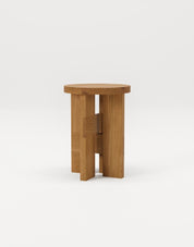 Mio Stool and Side Table, Oiled Solid Oak, Oiled Oak