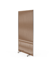 Anto Room Divider High Narrow, Steel/Brown