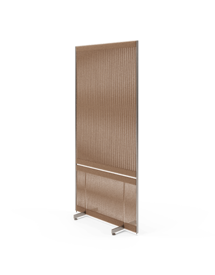 Anto Room Divider High Narrow, Steel/Brown